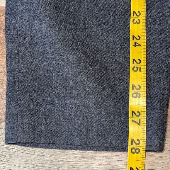 Theory Womens Ferran Flannel Wool Blend Tapered‎ Trouser Pants Charcoal Sz 8 NWT - Picture 11 of 11